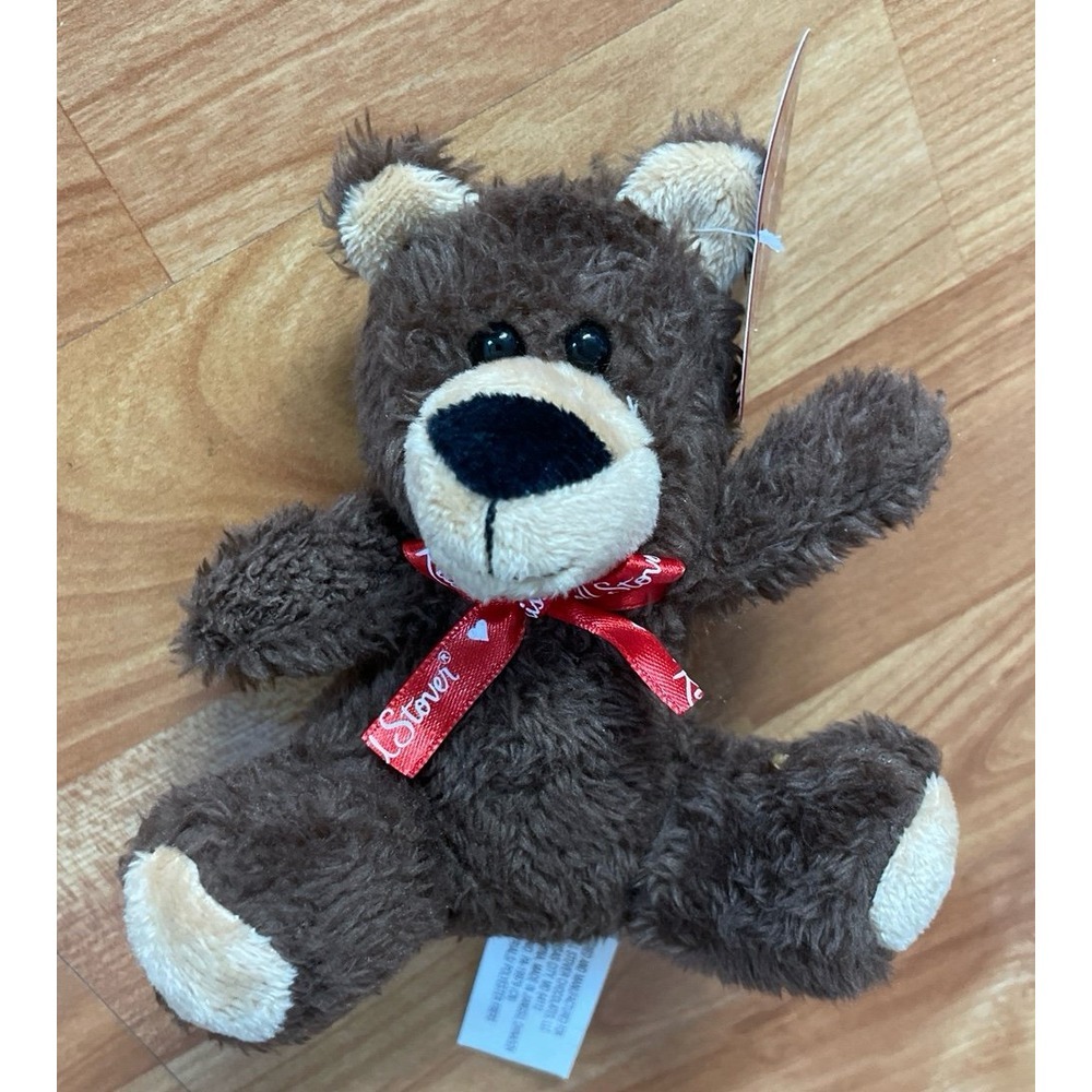 Russell Stover 5 Inch Plush Bear Dark Brown With Tag